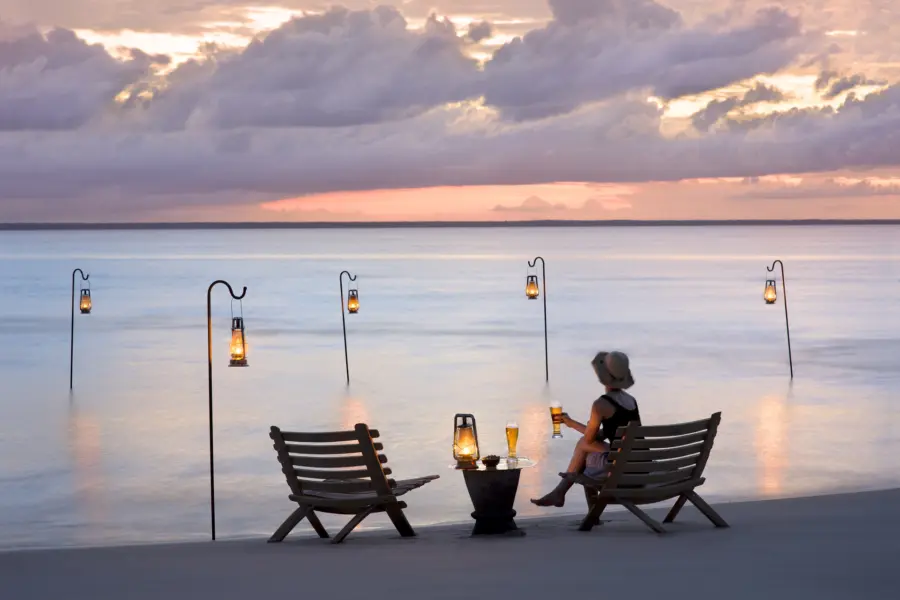 Avila Travel Mozambique Benguerra Island Experiences Romantic drinks on the beach