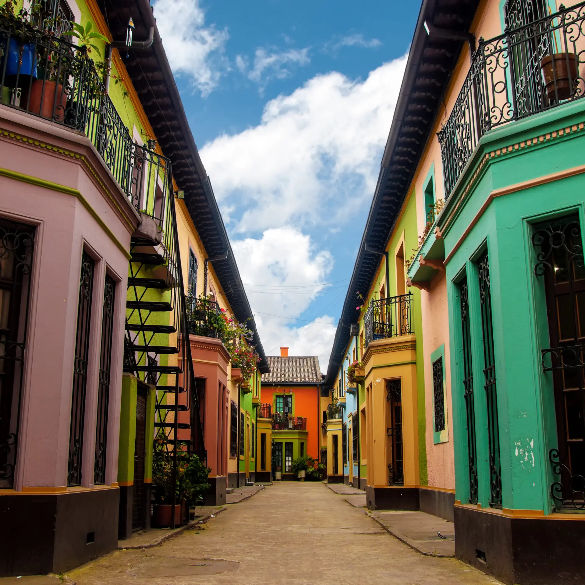 Colourful historical buildings